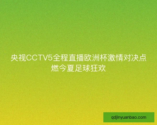 央视CCTV5全程直播欧洲杯激情对决点燃今夏足球狂欢