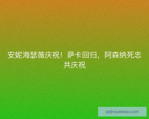安妮海瑟薇庆祝！萨卡回归，阿森纳死忠共庆祝